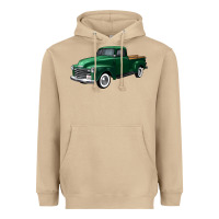 Mushroom western green truck right 34 view Heavyweight Hoodie - FaDigitalArtStudio