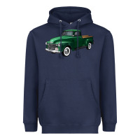Navy western green truck right 34 view Heavyweight Hoodie - FaDigitalArtStudio
