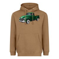 Toasted Coconut western green truck right 34 view Heavyweight Hoodie - FaDigitalArtStudio