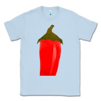 Dusty Blue Chilli Pepper Fa Element Classic Tee - FaDigitalArtStudio