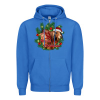 True Royal merry Christmas brahman bull Zipper Hoodie - RanaPortraitStore
