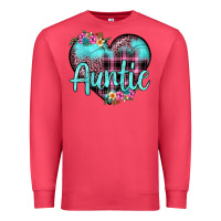 Cardinal auntie leopard turquoise heart Premium Sweatshirt - JahusDesignShop