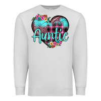 Dove Grey auntie leopard turquoise heart Premium Sweatshirt - JahusDesignShop