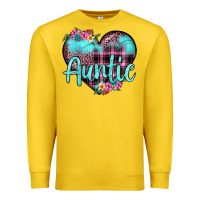 Lemon auntie leopard turquoise heart Premium Sweatshirt - JahusDesignShop