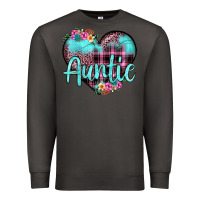 Smoke auntie leopard turquoise heart Premium Sweatshirt - JahusDesignShop