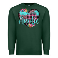 Sports Green auntie leopard turquoise heart Premium Sweatshirt - JahusDesignShop