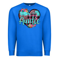 True Royal auntie leopard turquoise heart Premium Sweatshirt - JahusDesignShop