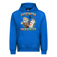 Cobalt caffeinated and medicated Urban Hoodie - MaliasSmallBusiness