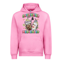 Fuchsia Pink caffeinated and medicated Urban Hoodie - MaliasSmallBusiness