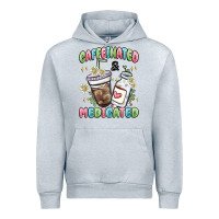 Heather Grey caffeinated and medicated Urban Hoodie - MaliasSmallBusiness