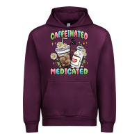 Mauve Wine caffeinated and medicated Urban Hoodie - MaliasSmallBusiness