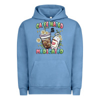 Pigment Pebble Blue caffeinated and medicated Urban Hoodie - MaliasSmallBusiness