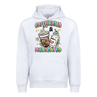 White caffeinated and medicated Urban Hoodie - MaliasSmallBusiness