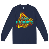 Navy a little bit dramatic Long Sleeve Tee - texasbilliewilder