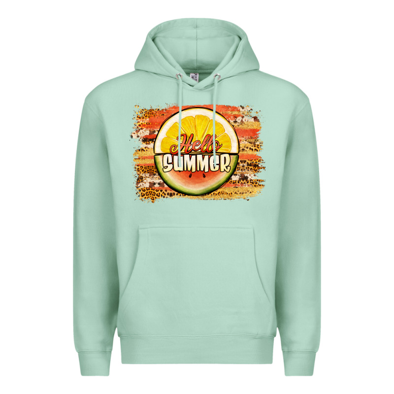 Hello Summer Watermelon Lemon Premium Hoodie by Jasminsmagicworld | Teevron