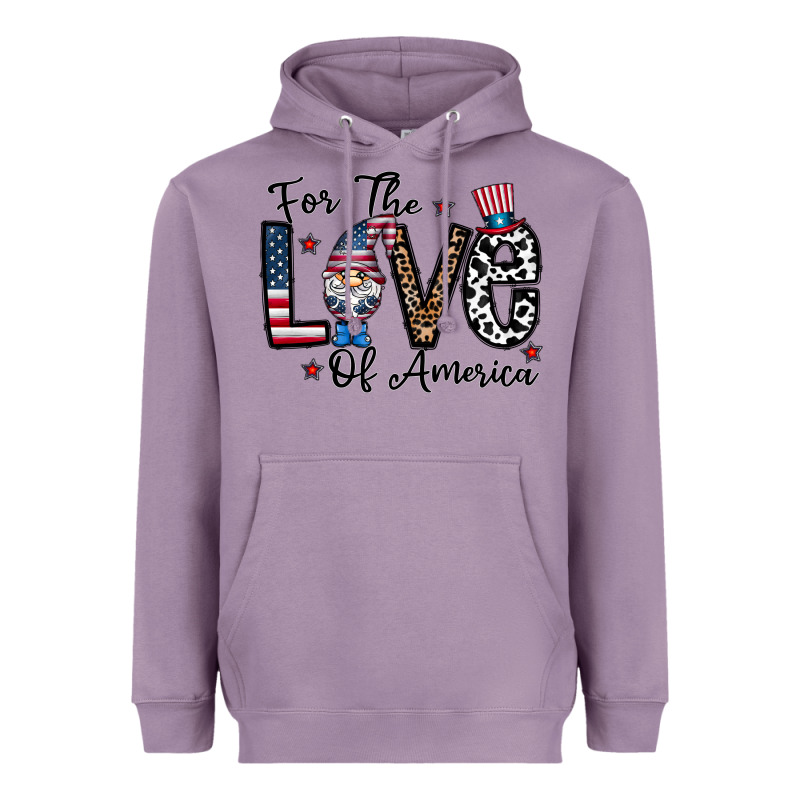 For The Lovee Of America Gnome Heavyweight Hoodie by CowhideDigitalArt | Teevron