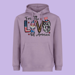 For The Lovee Of America Gnome Heavyweight Hoodie Designed By Cowhidedigitalart