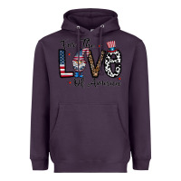 Plum for the lovee of america gnome Heavyweight Hoodie - CowhideDigitalArt