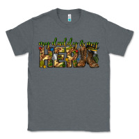 Charcoal Heather my daddy is my hero army western Classic Tee - texasbilliewilder