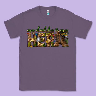Classic Tee my daddy is my hero army western