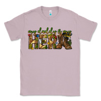 Lilac my daddy is my hero army western Classic Tee - texasbilliewilder