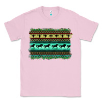 Bubblegum Pink turquoise aztec bullskull and horse Classic Tee - BarkalooDesign