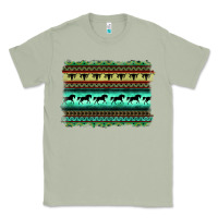Turquoise Aztec Bullskull And Horse Classic Tee | Teevron