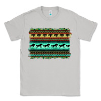 Moon Dust turquoise aztec bullskull and horse Classic Tee - BarkalooDesign