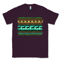 Plum turquoise aztec bullskull and horse Classic Tee - BarkalooDesign