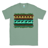 Sage turquoise aztec bullskull and horse Classic Tee - BarkalooDesign