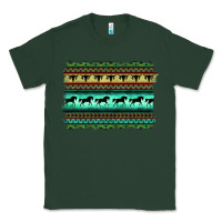 Sports Green turquoise aztec bullskull and horse Classic Tee - BarkalooDesign