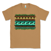 Toasted Coconut turquoise aztec bullskull and horse Classic Tee - BarkalooDesign
