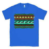 True Royal turquoise aztec bullskull and horse Classic Tee - BarkalooDesign