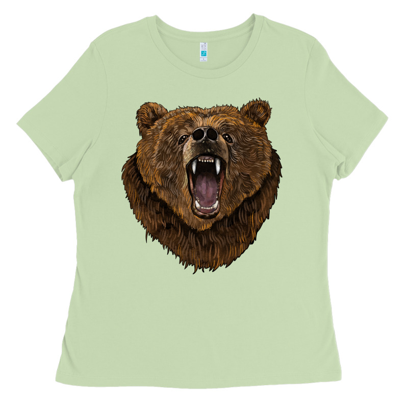 Bear Head Ladies Tee by BarkalooDesign | Teevron