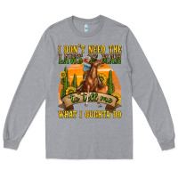 Heather Grey western rodeo Long Sleeve Tee - texasbilliewilder