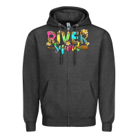 Charcoal Heather river squad with leopard Zipper Hoodie - texasbilliewilder