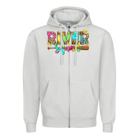 Dove Grey river squad with leopard Zipper Hoodie - texasbilliewilder