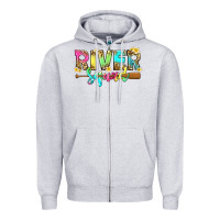 Heather Grey river squad with leopard Zipper Hoodie - texasbilliewilder