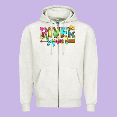 River Squad With Leopard Zipper Hoodie Designed By Texasbilliewilder