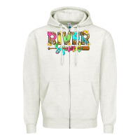 Oatmeal Heather river squad with leopard Zipper Hoodie - texasbilliewilder