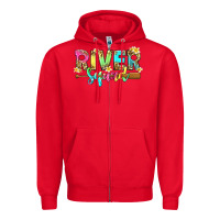 Red river squad with leopard Zipper Hoodie - texasbilliewilder