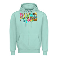 Seafoam river squad with leopard Zipper Hoodie - texasbilliewilder