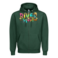 Sports Green river squad with leopard Zipper Hoodie - texasbilliewilder