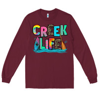 Burgundy creek life kayaking Long Sleeve Tee - Zillion Design Studio