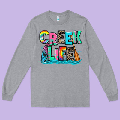 Creek Life Kayaking Long Sleeve Tee Designed By Zillion Design Studio