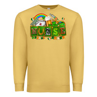 Antique Gold st patricks nurse Premium Sweatshirt - AdoDesignShop