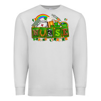 Dove Grey st patricks nurse Premium Sweatshirt - AdoDesignShop
