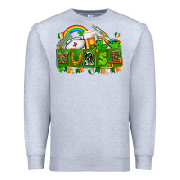 Heather Grey st patricks nurse Premium Sweatshirt - AdoDesignShop
