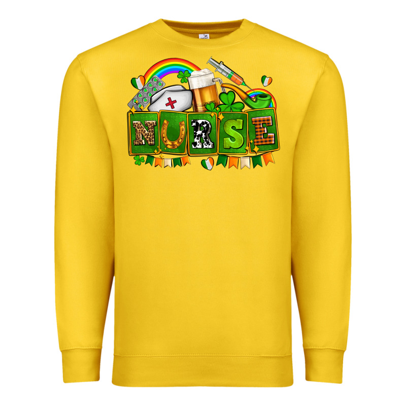 St Patricks Nurse Premium Sweatshirt by AdoDesignShop | Teevron
