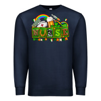 Navy st patricks nurse Premium Sweatshirt - AdoDesignShop